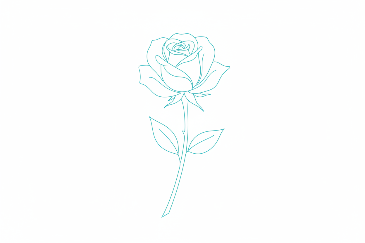 fine line tiffany blue rose